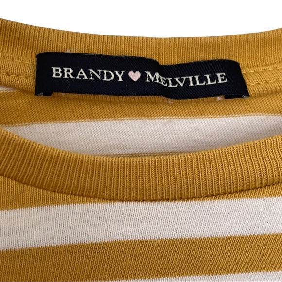 Brandy Melville Striped Crop Shirt Size 4 - Picture 3 of 7